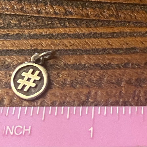 SOLD James Avery Sterling Silver hashtag charm - Picture 3 of 3
